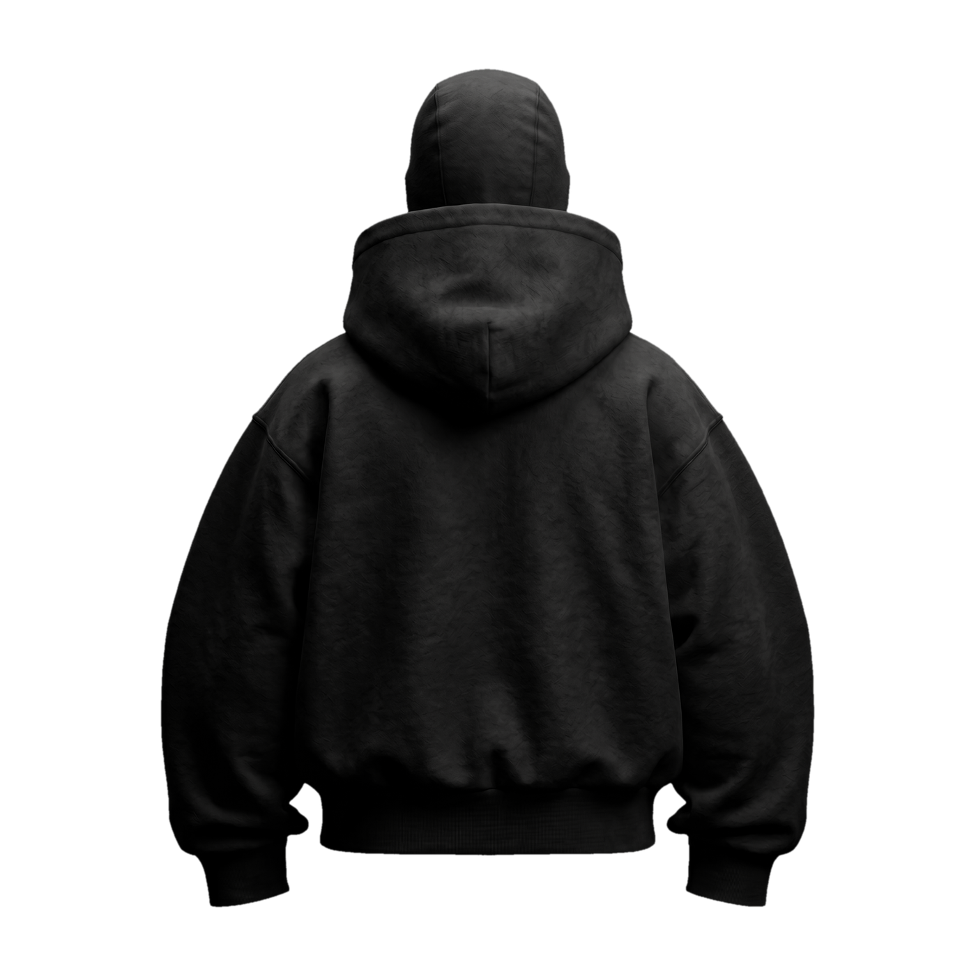 Vantera Fleece Shadow Hoodie — Black, back