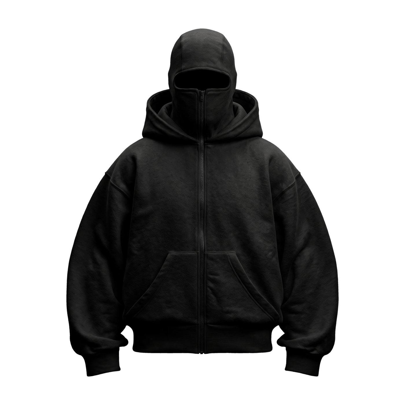 Vantera Fleece Shadow Hoodie — Black, front