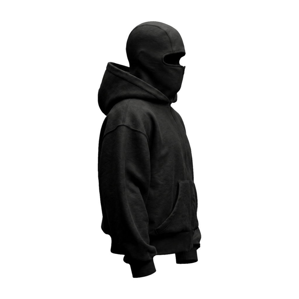 Vantera Fleece Shadow Hoodie — Black, side