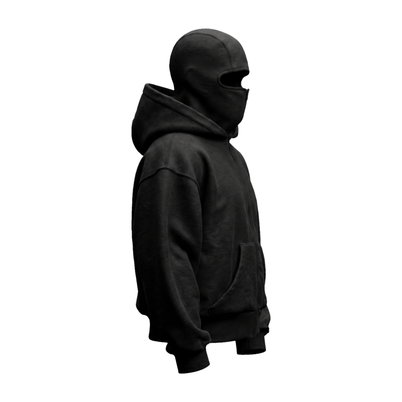 Vantera Fleece Shadow Hoodie — Black, side