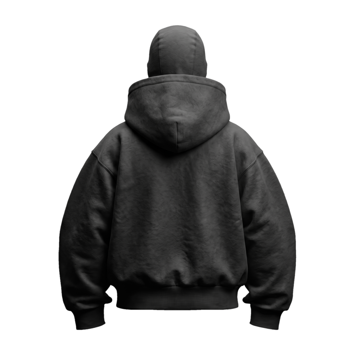 Vantera Fleece Shadow Hoodie — Charcoal, back