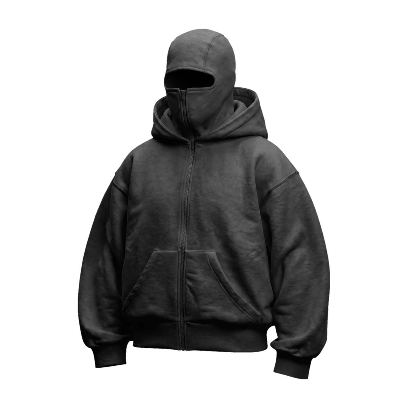 Vantera Fleece Shadow Hoodie — Charcoal, front 3/4