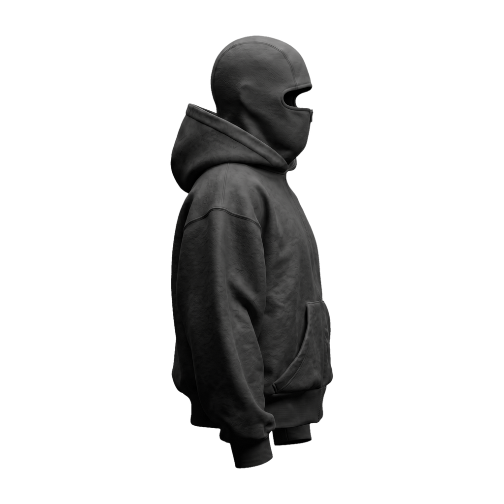Vantera Fleece Shadow Hoodie — Charcoal, side