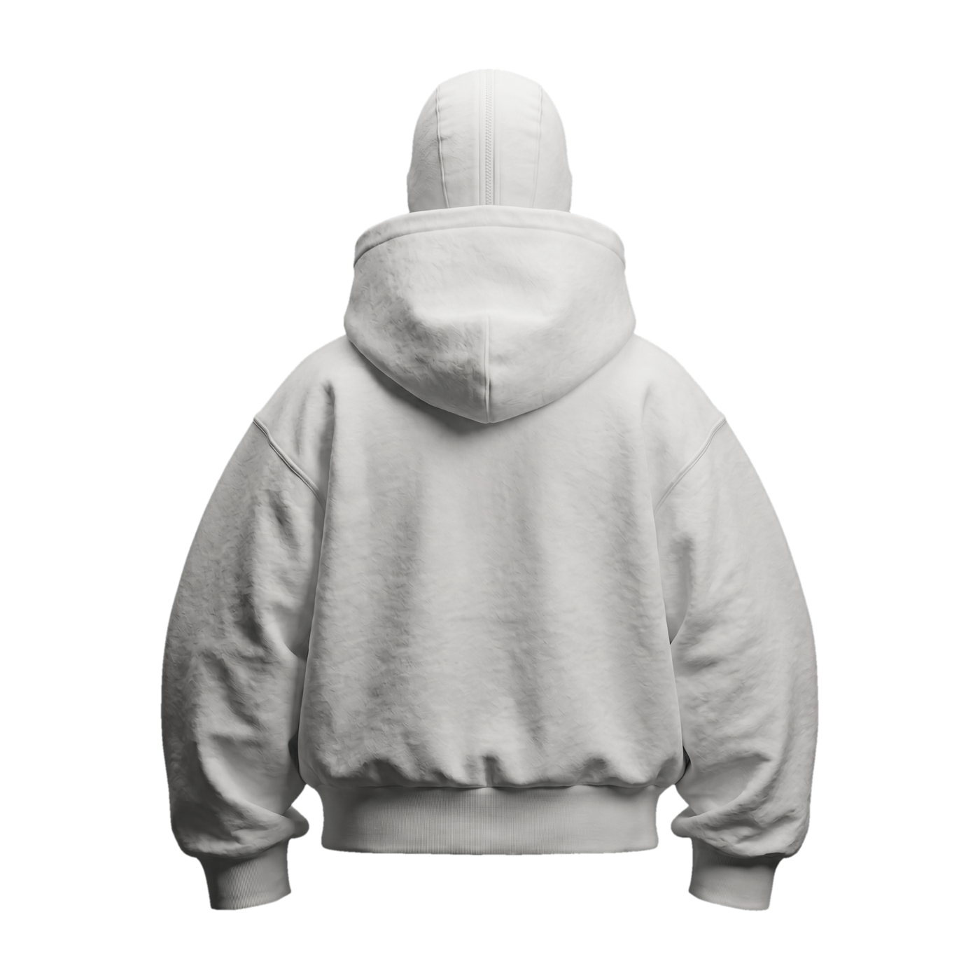 Vantera Fleece Shadow Hoodie — White, back