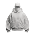 Vantera Fleece Shadow Hoodie — White, front