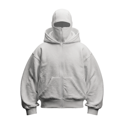 Vantera Fleece Shadow Hoodie — White, front