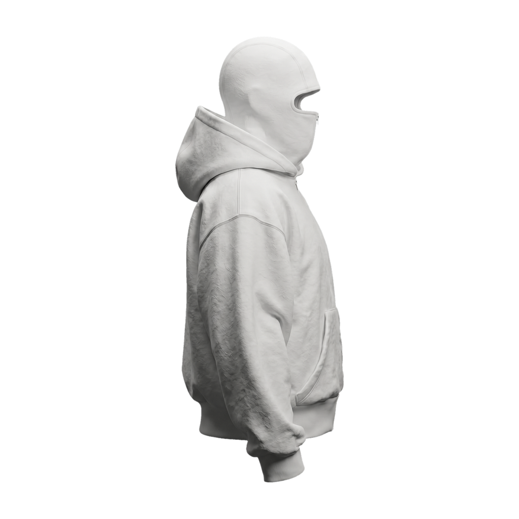 Vantera Fleece Shadow Hoodie — White, side